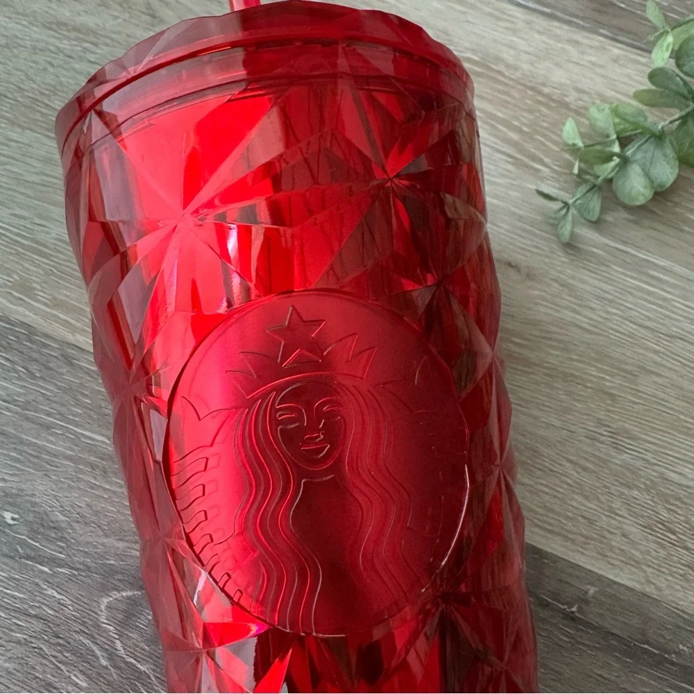 Starbucks 2021 Red Jeweled Holiday Tumbler 16 oz - Picture 2 of 6